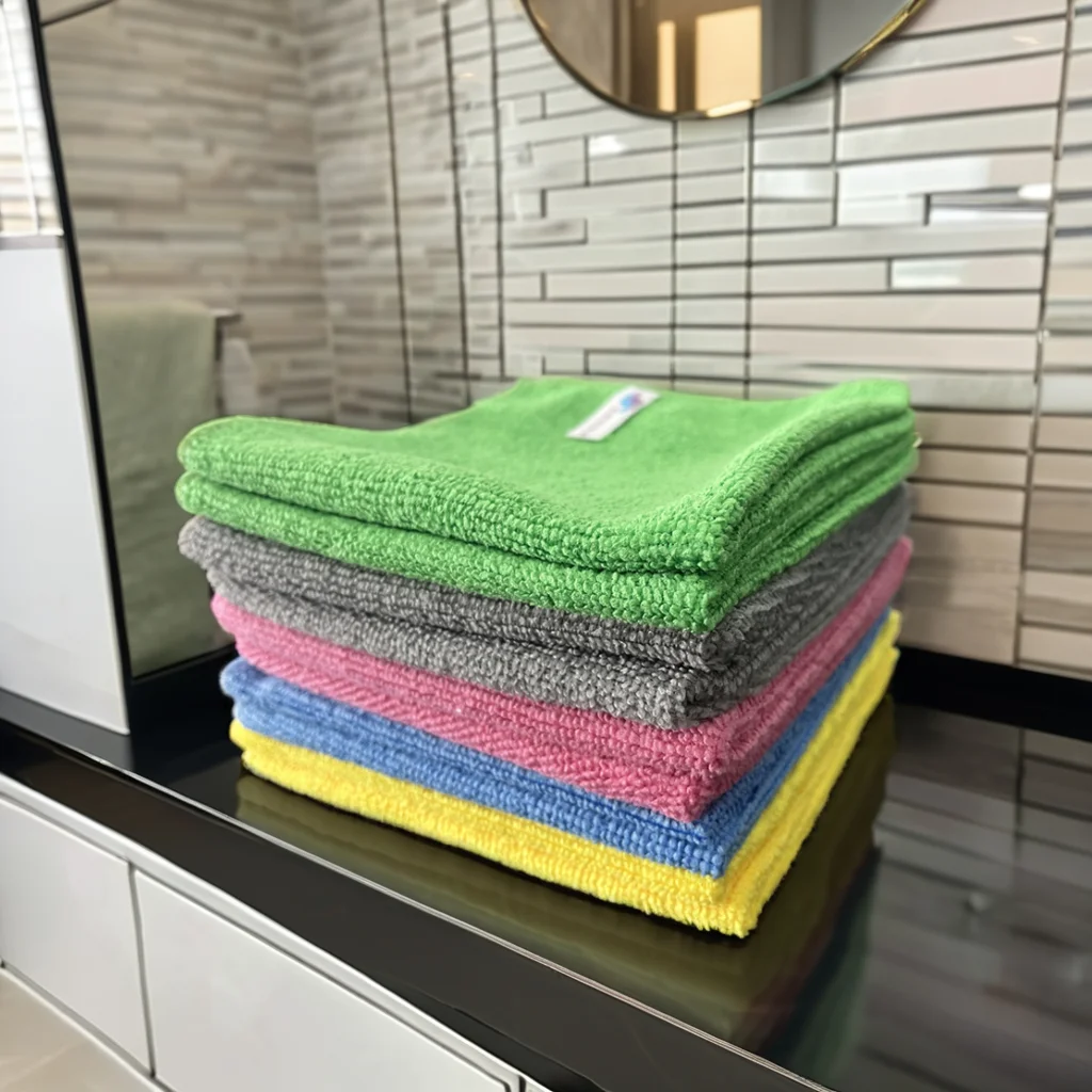 Absorbent window kitchen car detailing products microfiber glasses reusable cleaning cloth care detailing with logo