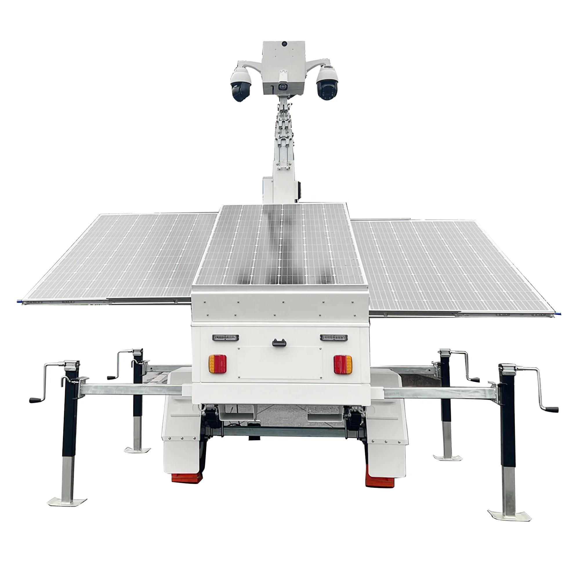 Outdoor mobile trailer wireless cctv camera light tower solar light tower
