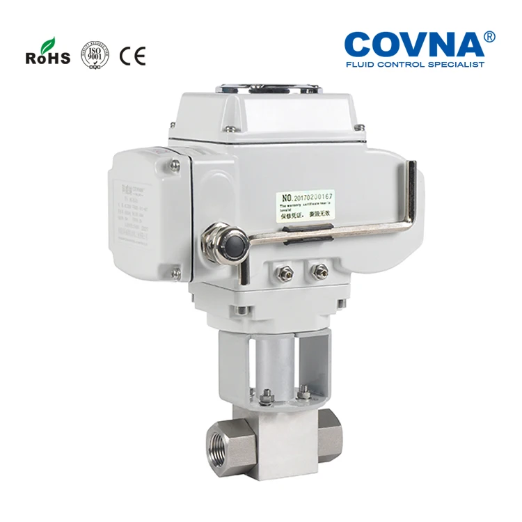 COVNA Water Control Motorized Valves Washing Equipment Electric Actuator Ball Valve High Pressure Ball Valve