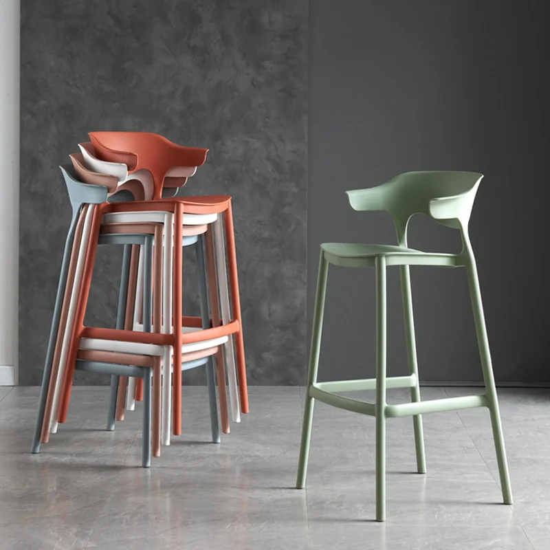 2022 hot selling wholesale stackable stool high plastic bar chair modern chairs for restaurant and bars
