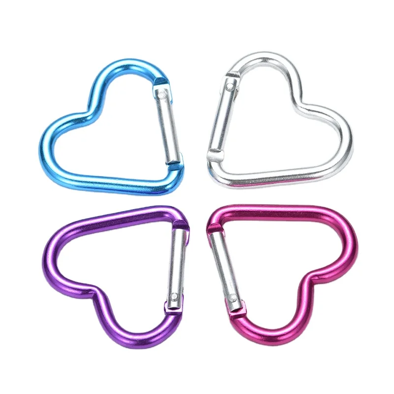 Customized colorful Keychain Carabiner Snap Lock Hook Tool Aluminum D Shape Rock Climbing Carabiner for leash