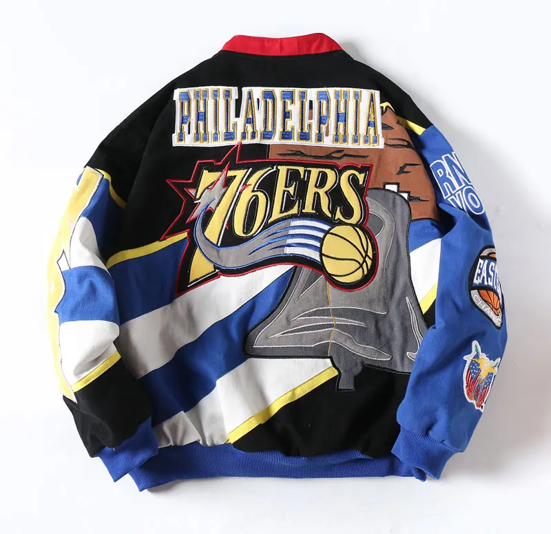 letterman jacket bomber colourful leather vintage varsity embroidery on wool mens with sleeves basketball jackets