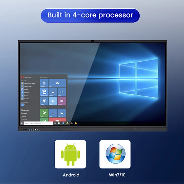 55 inch multi-function whiteboard projector TV speaker advertising display Interactive smart whiteboard