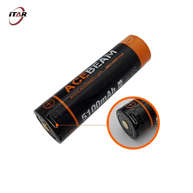 High capacity 100% original  21700 3.7V 5000mAh rechargeable li-ion battery with 5V 1A USB port battery