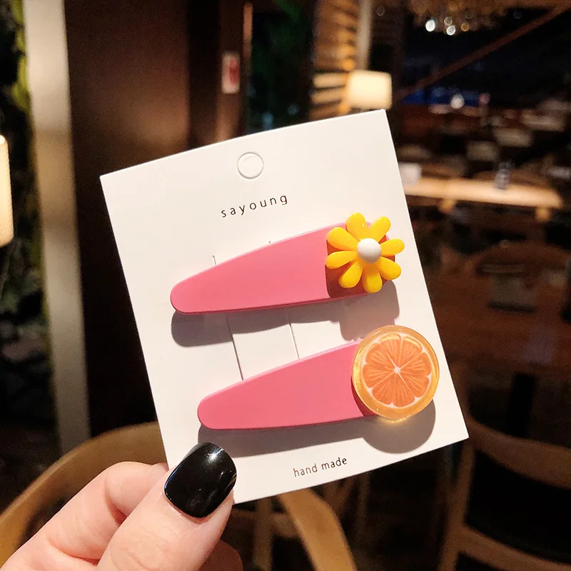 Fruit Hairpin Cute Girl Bangs Clip Set Hairpin Headdress Broken Hair Clip