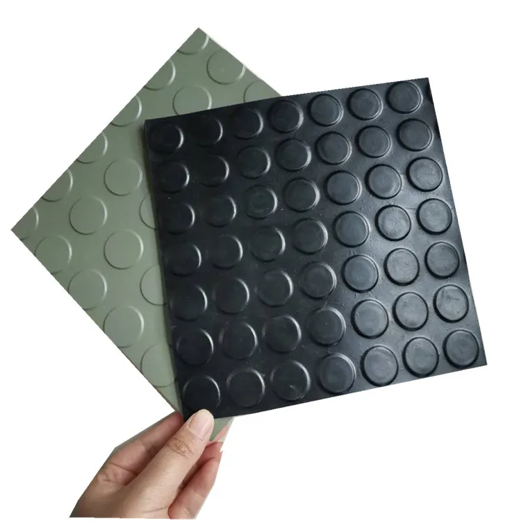 Anti Slip Round Stud Coin Rubber Sheet Flooring Mat