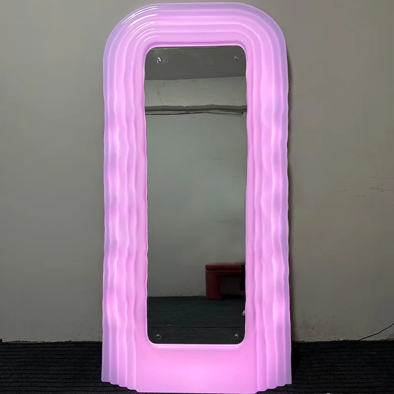 2024 Wholesale Indoor Home Diy Decoration LED Mirror Shop Floor Creative