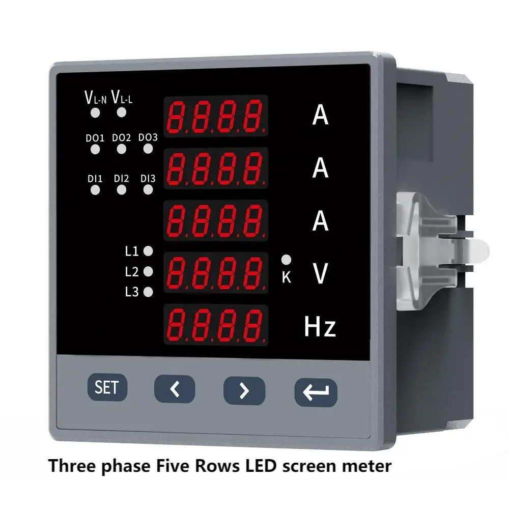 GEYA GY500-3E4 3 Phase Multi-function Digital Programmable Smart Electric DC Energy Power Meter With RS485 AC 220V OEM ODM