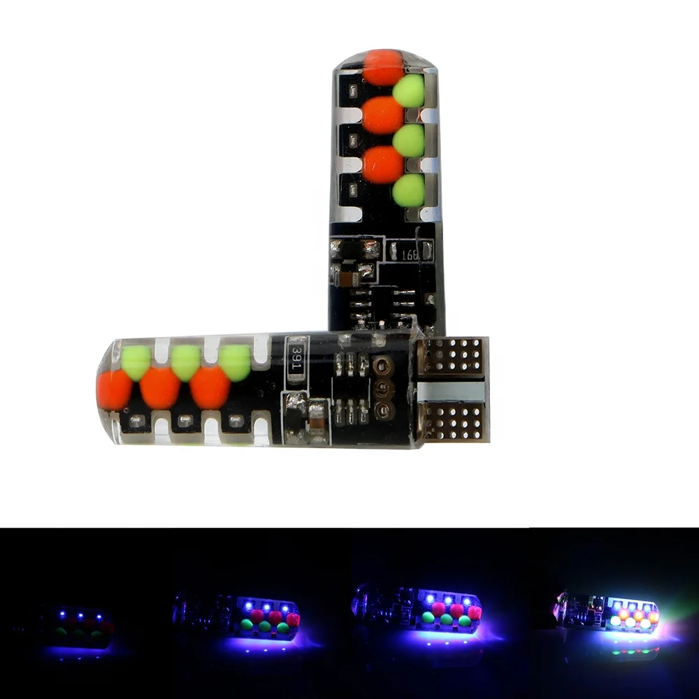 Car LED Atmosphere Lights T10 bulb W5W parking light  Remote Control Interior Lights RGB