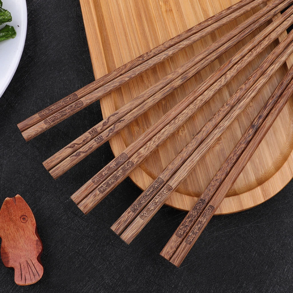 2023 Japanese Reusable Chopsticks Home Use Natural Wooden Chopsticks Pairs Wenge Chopsticks For Sushi Hotel Restaurant