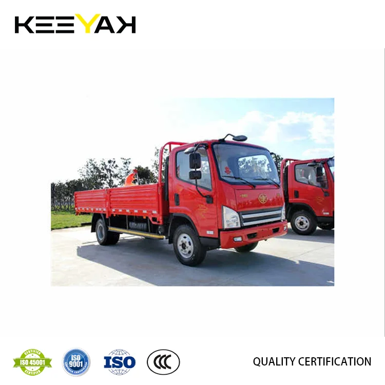 Factory Supply Faw Cargo Trucks Low Price 4x2 Half Row Lorry Vehicle Cargo Transport Truck Weichai Engine Trucks For Sale