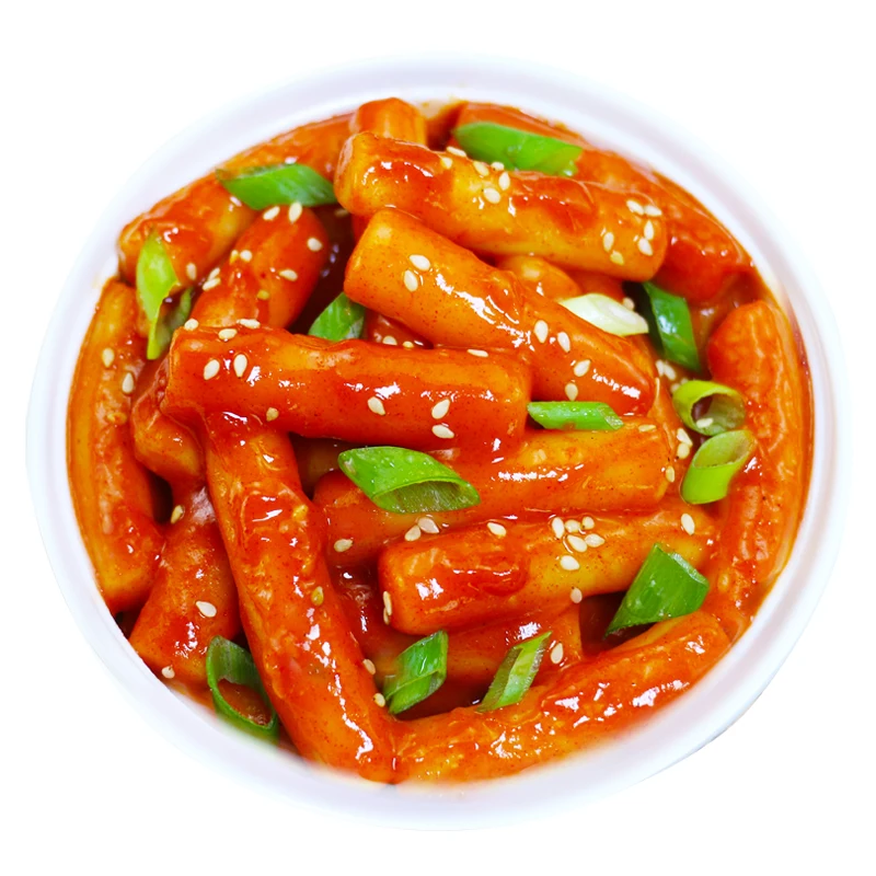 Чистый рис торт палочки Tteok для здорового приготовления пищи и уличной еды