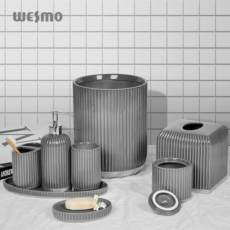 Modern European Noble and Elegant Style Household Ceramic Bathroom Sets Luxury Bathroom Accessories for Hotels home