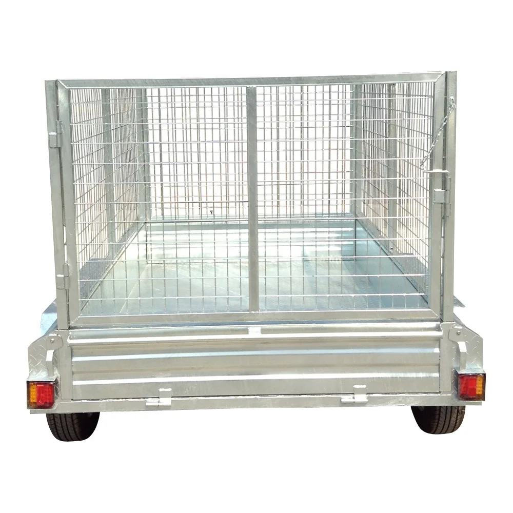 Galvanised 8x5 Car Tandem Box Trailer with Cage