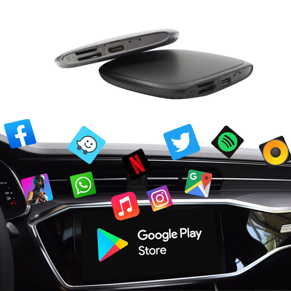 Carplay Mini Android Box Wireless Carplay Ai Box Car Multimedia-Player UX999 4+64G Audio Navigation For Volkswagen Kia Toyota