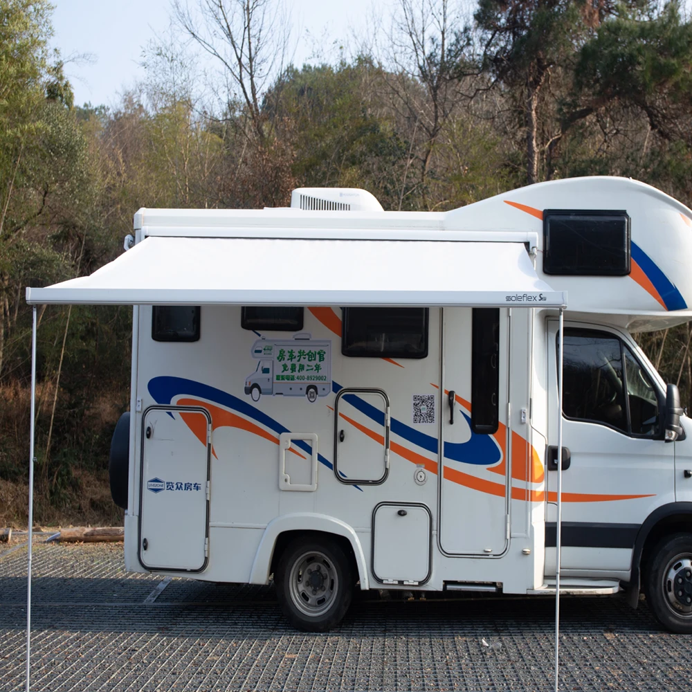 Легкий ручной Электрический RV солнцезащитный тень кассета навес караван со светодиодным освещением