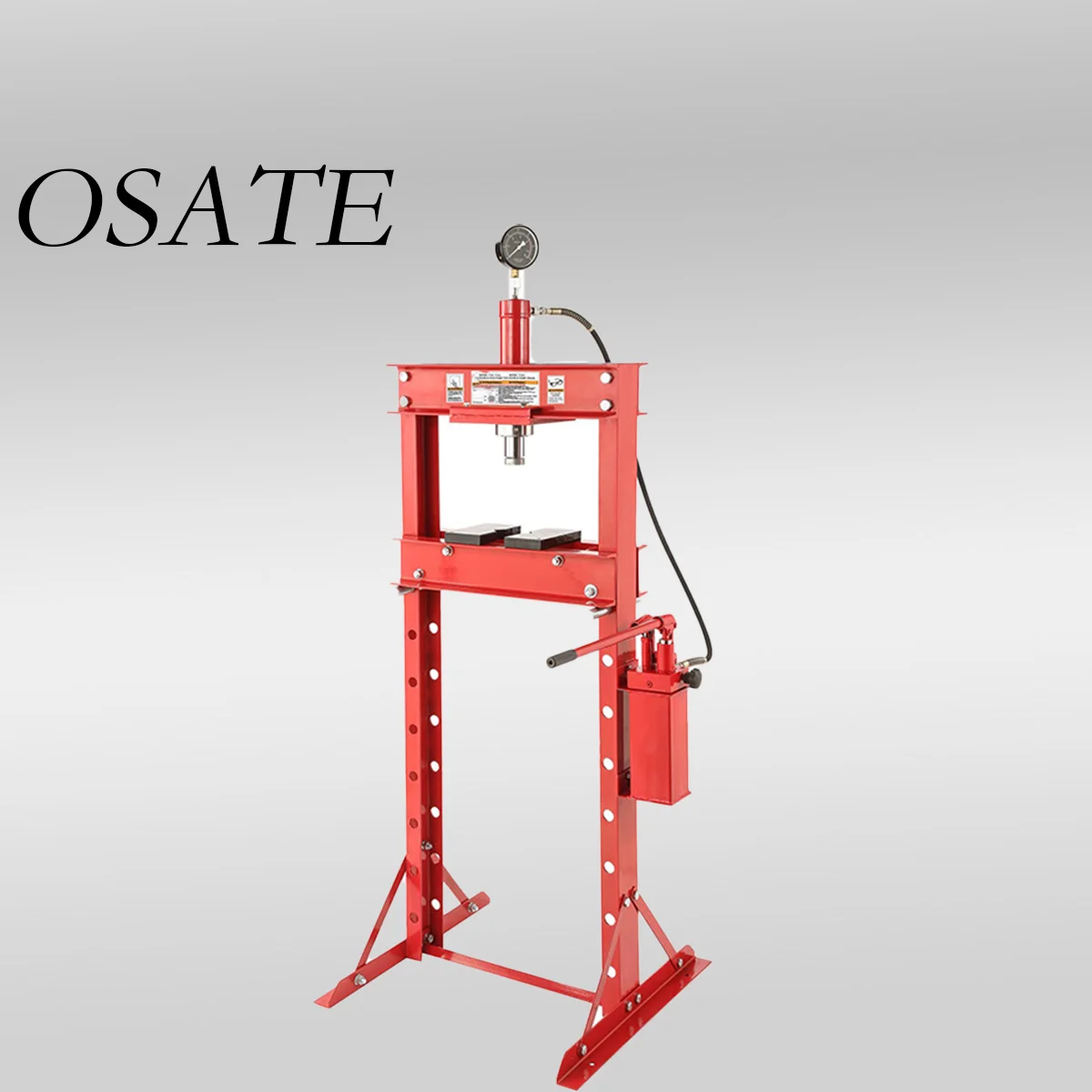 OSATE CE Standard 30T Hydraulic Shop Press Floor Mount Pressure Gauge for Workshop
