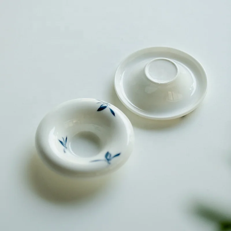 Hand-painted butterfly Orchid Tea Cup with coaster Tea Kung Fu Tea Set Home Cup Set