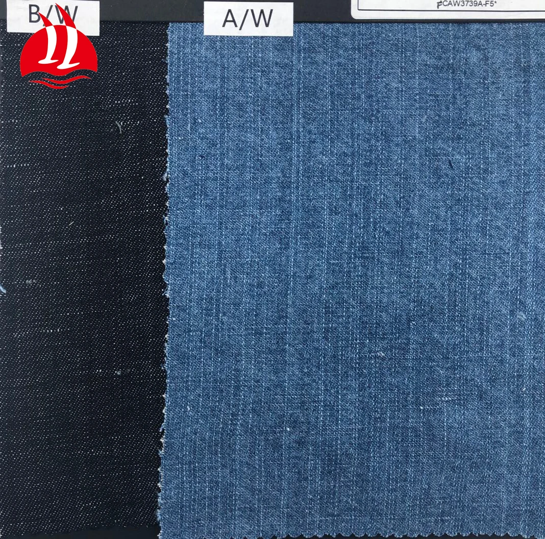 China manufacturer wholesale linen cotton denim jeans fabric