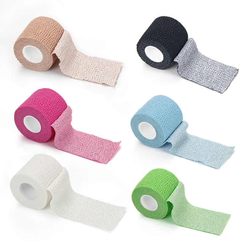 Self-Adhesive Bandage Waterproof Medical Flexible Colorful Bandage Tape Non Woven Light Elastic Adhesive Bandages
