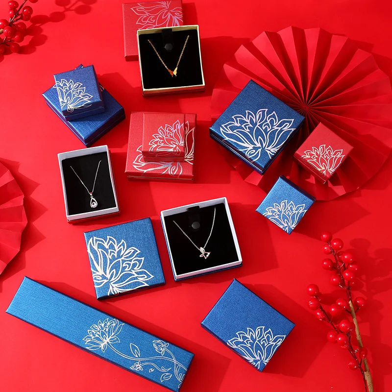 Hot Eco Friendly Custom Logo Recyclable Handmade Gift Box Packing For Jewellery Necklace Bracelet Rings Drawer Paper Jewelry Box