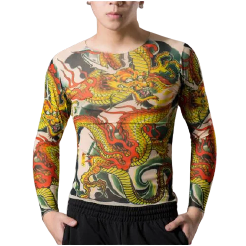 Long sleeve tattoo T-shirt