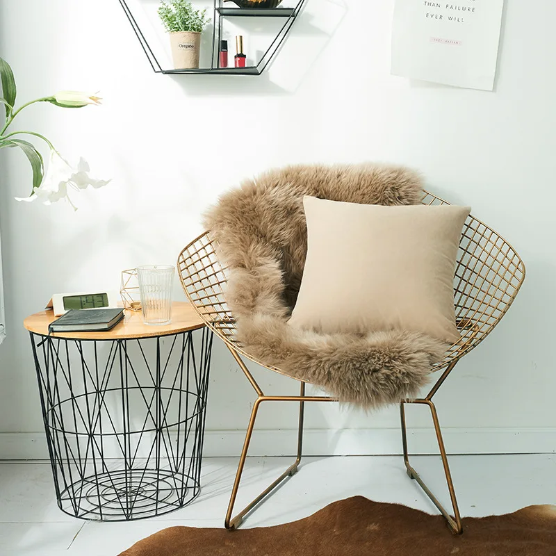 Skin-friendly breathable Classic european casual candy pure color suede cushion cover for sofa use