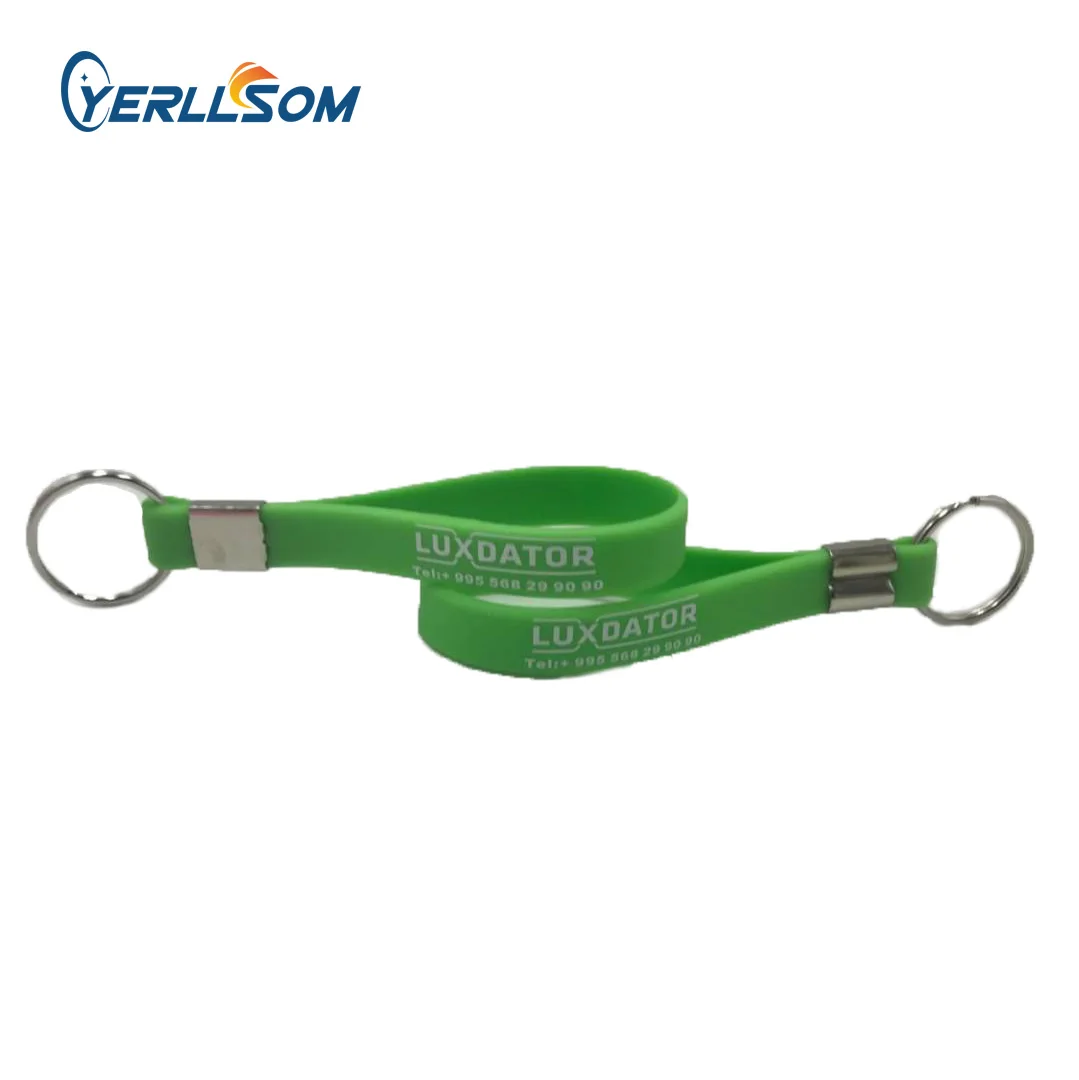 Popular Silicone Keychain Wholesale Hot Sale Personalized Custom Silicone Bracelet Keychain