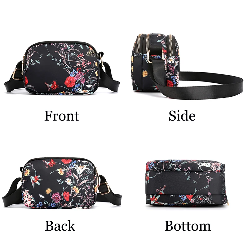 Wholesale Casual Outdoor Versatile Women  Mini  Messenger Bag Waterproof Nylon Tote Handbags Shoulder Bag