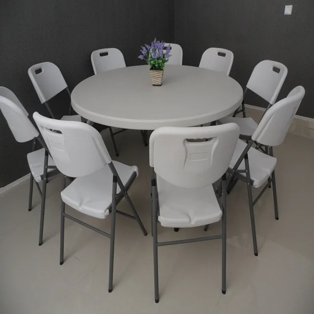 160cm Top Quality Party tables and chairs for sale plastic folding table and chair dinning table set modern