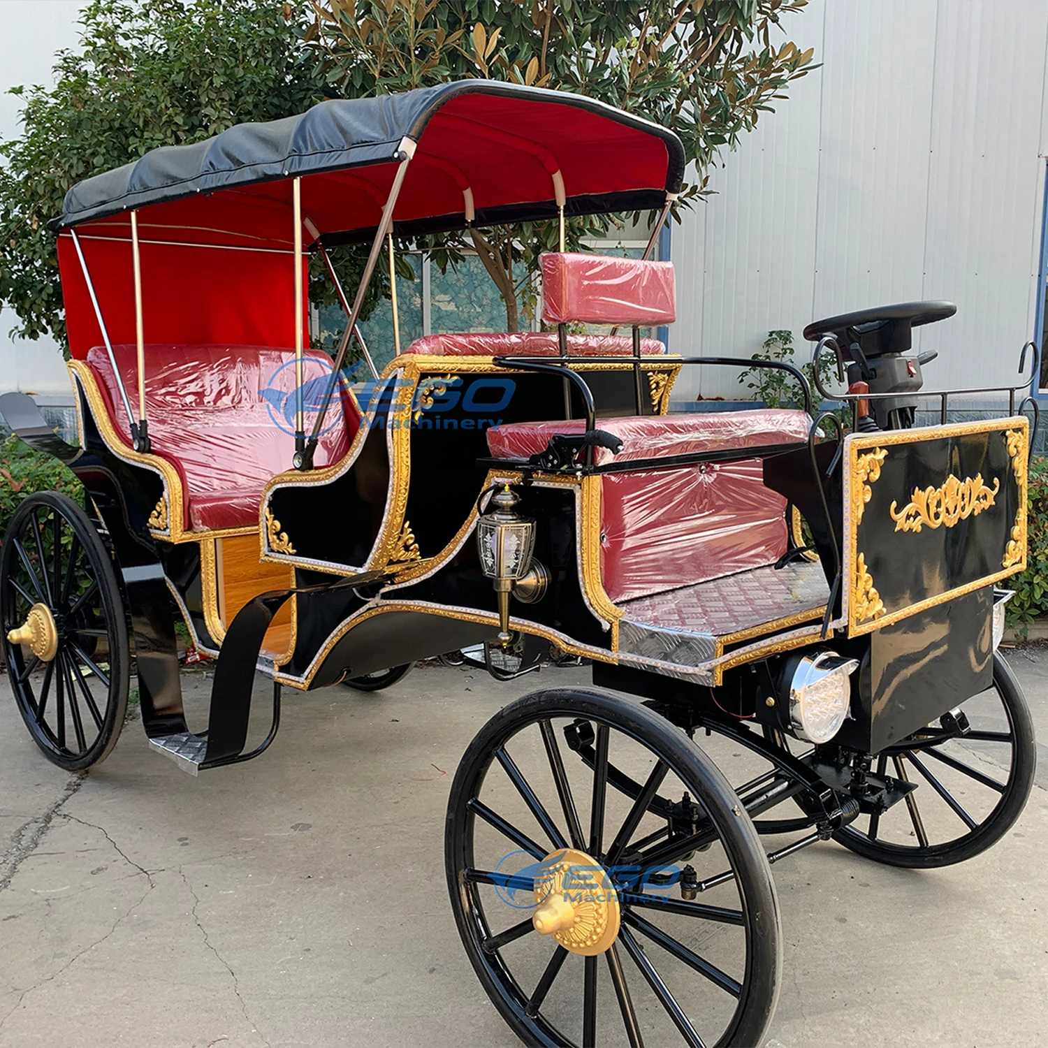 Carriage wedding Special transportation Electric princess carriage Metal sightseeing carriage