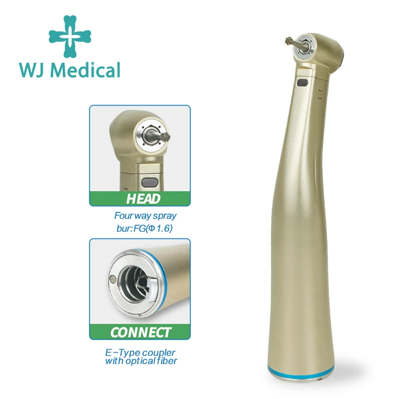 Good Quality With 1:1 Fiber Optic Contra Angle Set Brushless Dental LED Electric Micromotor