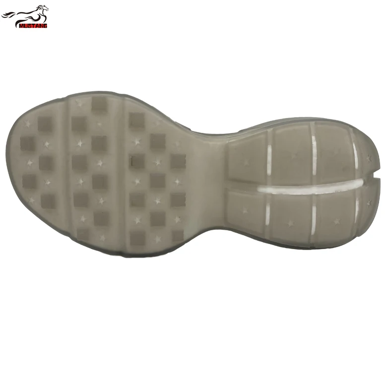 HN New Fashion High Heel Sneakers Soles Custom Color TPU EVA Soft Popcorn Form Transparent Shoe Sole