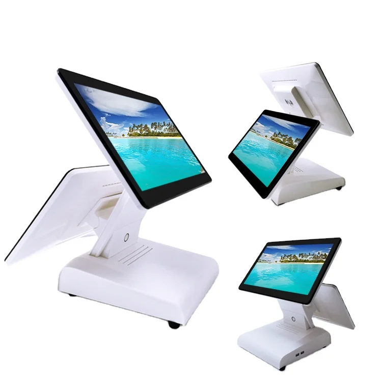 Android POS двойной экран 14 дюймов сенсорный монитор терминал с Wifi USB LAN