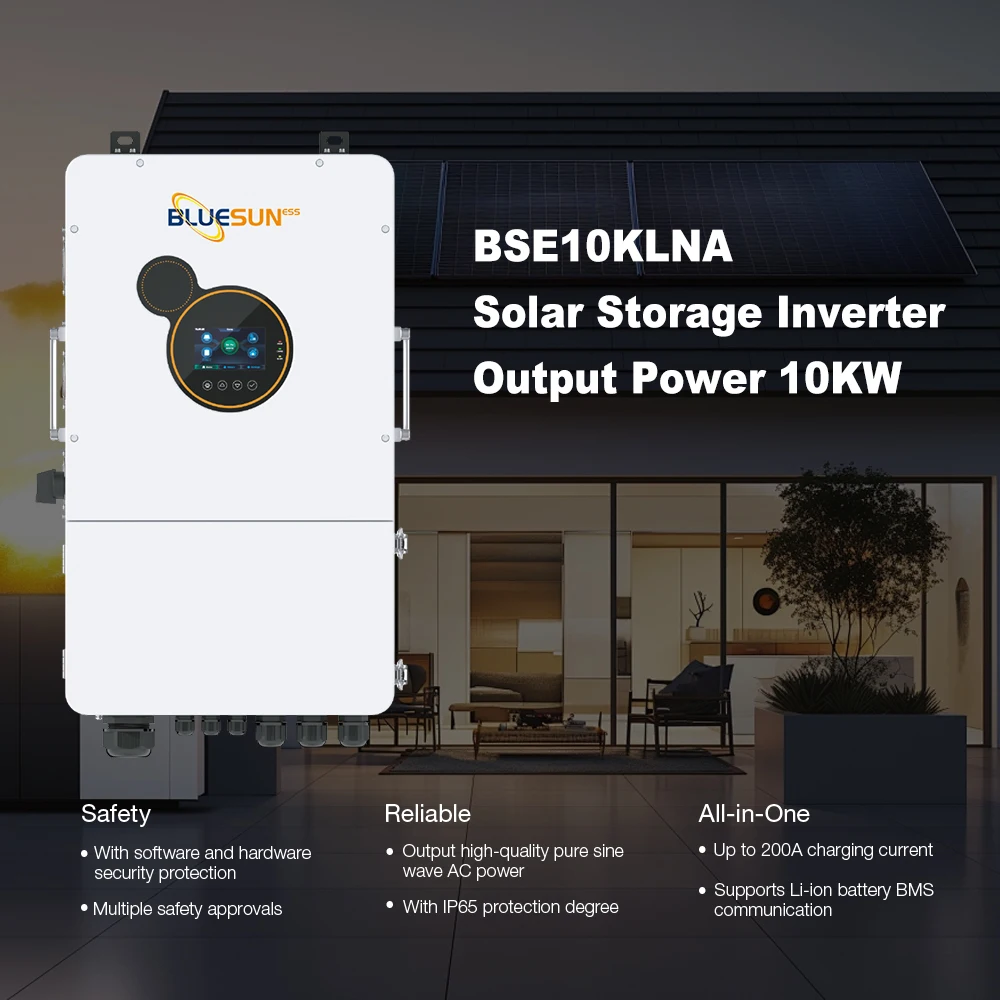 Bluesun 10kw солнечный гибридный инвертор трехфазный с mppt и At для домашнего использования