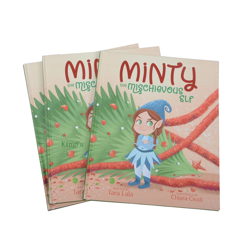 Custom Hardcover Books With Glossy Lamination Red And Green Foil & Coated Paper Printing Service