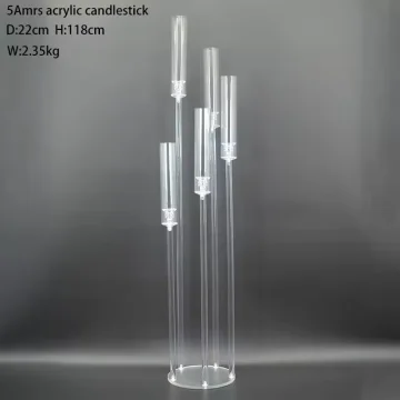 acrylic modern wedding floor clear candelabra tall wedding centerpieces acrylic candle holder for tables decorations
