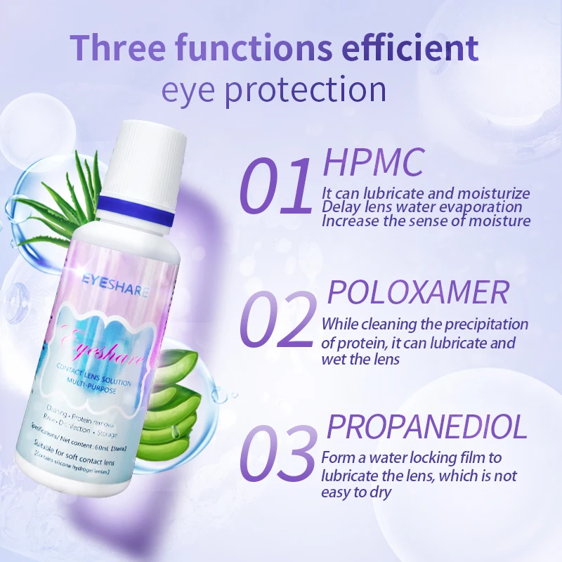 Eyeshare colored contact lenses solution 120ML/360ml Wholesale Cheap Color contact lens solution