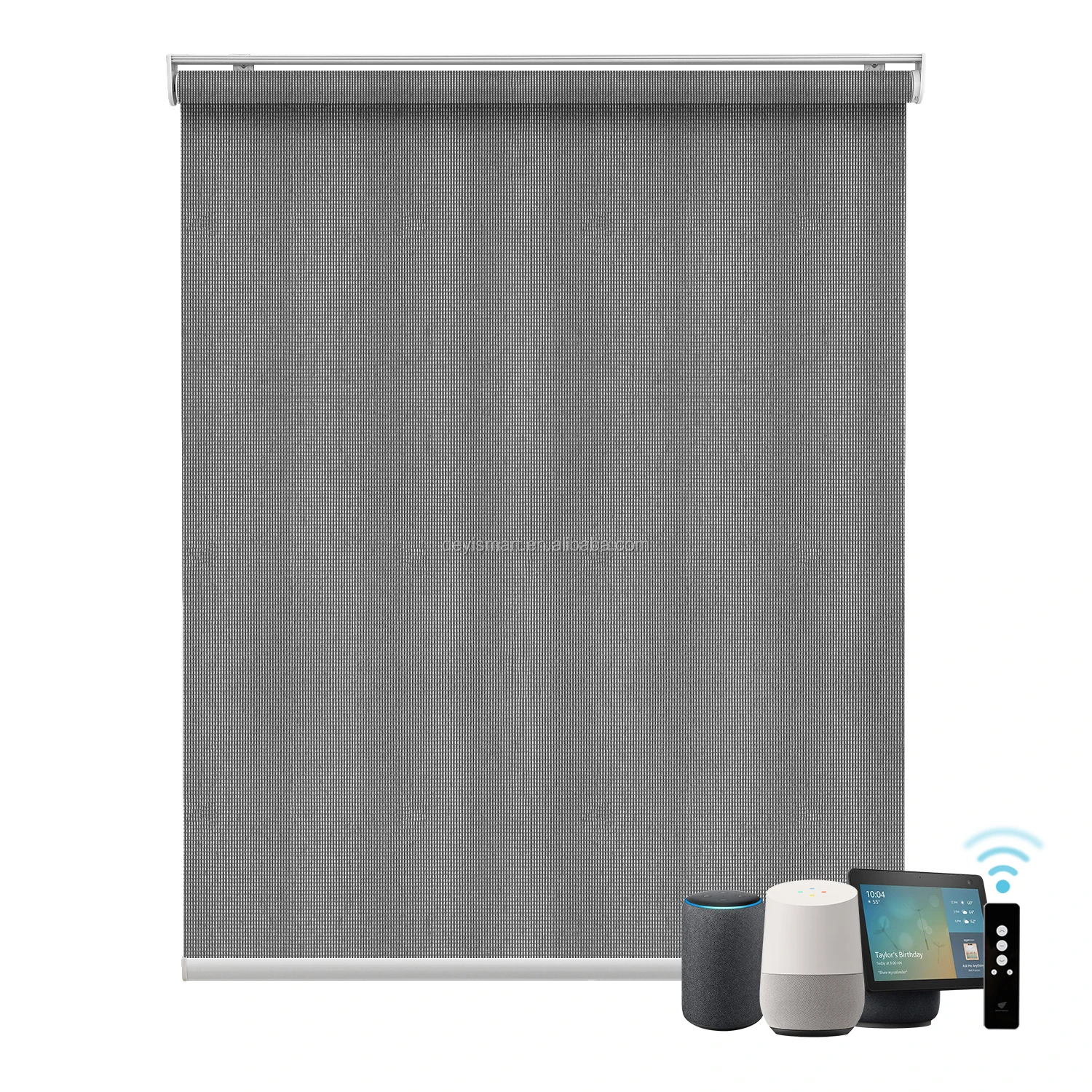 Alexa Zigbee Motors 38mm Wifi Rechargeable Roller Blind With Google Home Smart Blinds