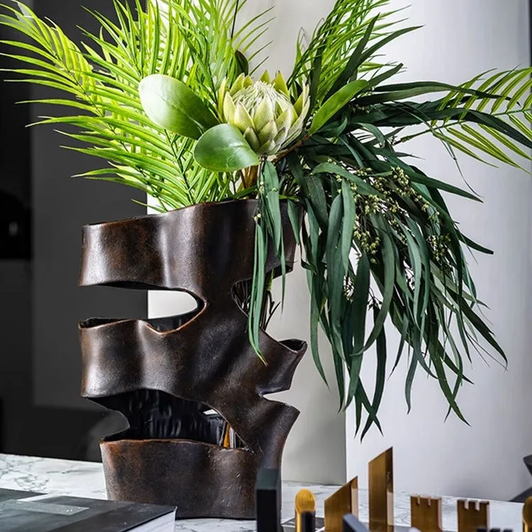 Modern Vintage Art Deco Resin Vase and Decor Polyresin Wedding Vases for Christmas Holiday hotel decor