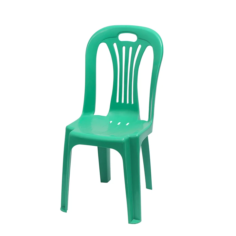 Armless White Stackable Plastic Dining Chair Cheap Outdoor Furniture Garden Beach Chair Night Markets Barbecue Food Stalls
