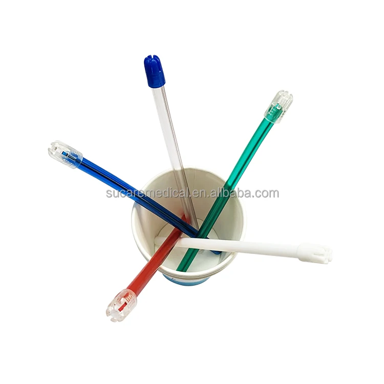 Disposable Dental Clinic Supplies Bonded Clear/Blue Tip Saliva Ejector 100/pack
