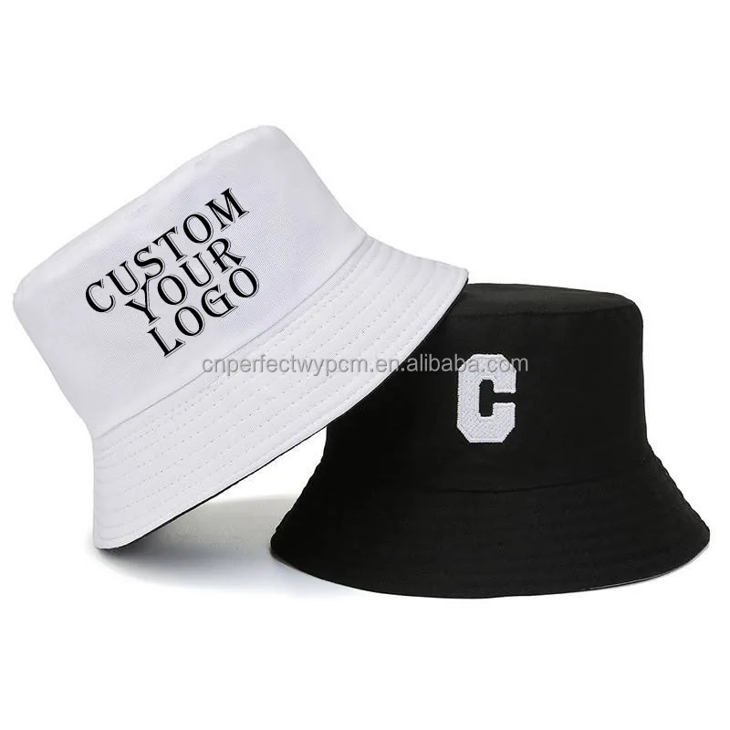 Wholesale High Quality Plain Corduroy Bucket Hat Custom Embroidery Logo Unisex Reversible Golf Fisherman Caps  Bucket Hats