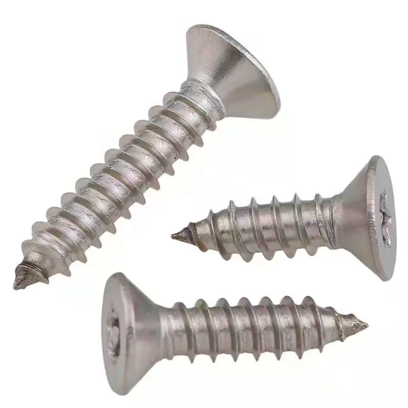 Factory Supply Flat Head Stainless Steel Head Self Tapping Furniture Nickel Plated Screw Torx