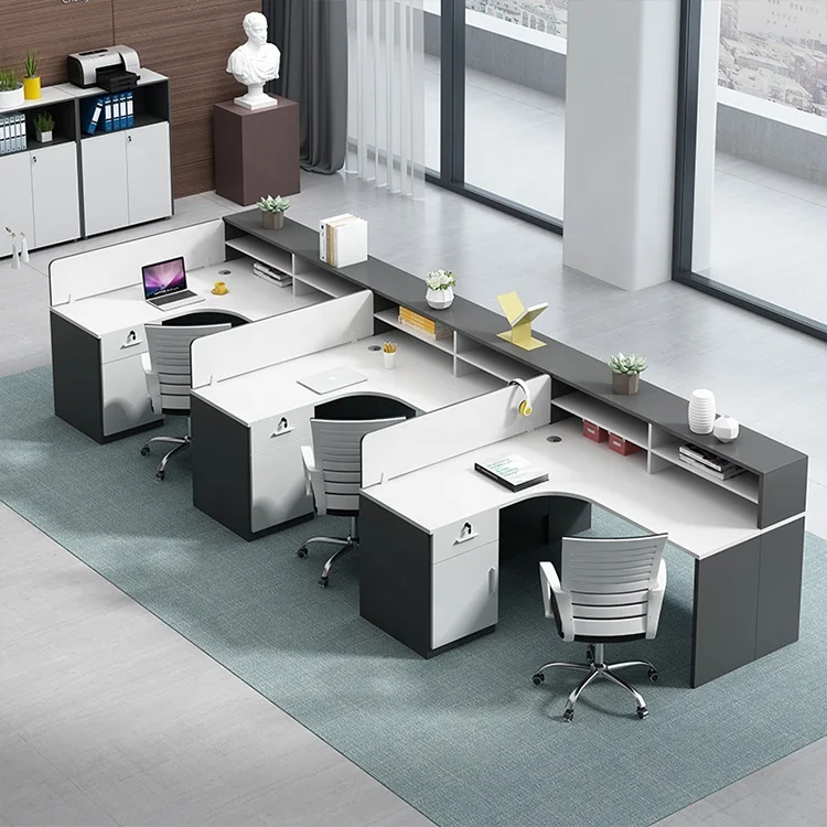 China manufacturer direct office call center cubicle 1/2/3/4/6 person simple modern office workstation and partition