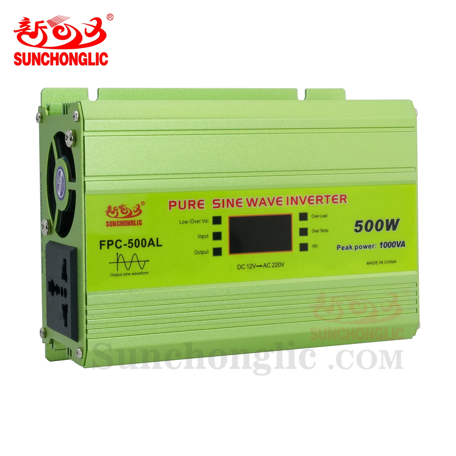 Sunchonglic 12v dc 220v ac 500w pure sine wave inverter power inverter 500 watt off grid inverter