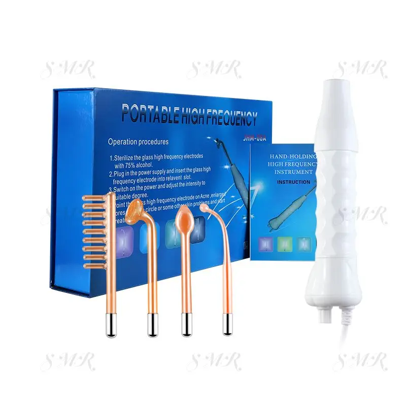 Handheld 4 in 1 High Frequency Therapy Wand Skin Care Acne Treatment Ozone High Frequency Facial Machine