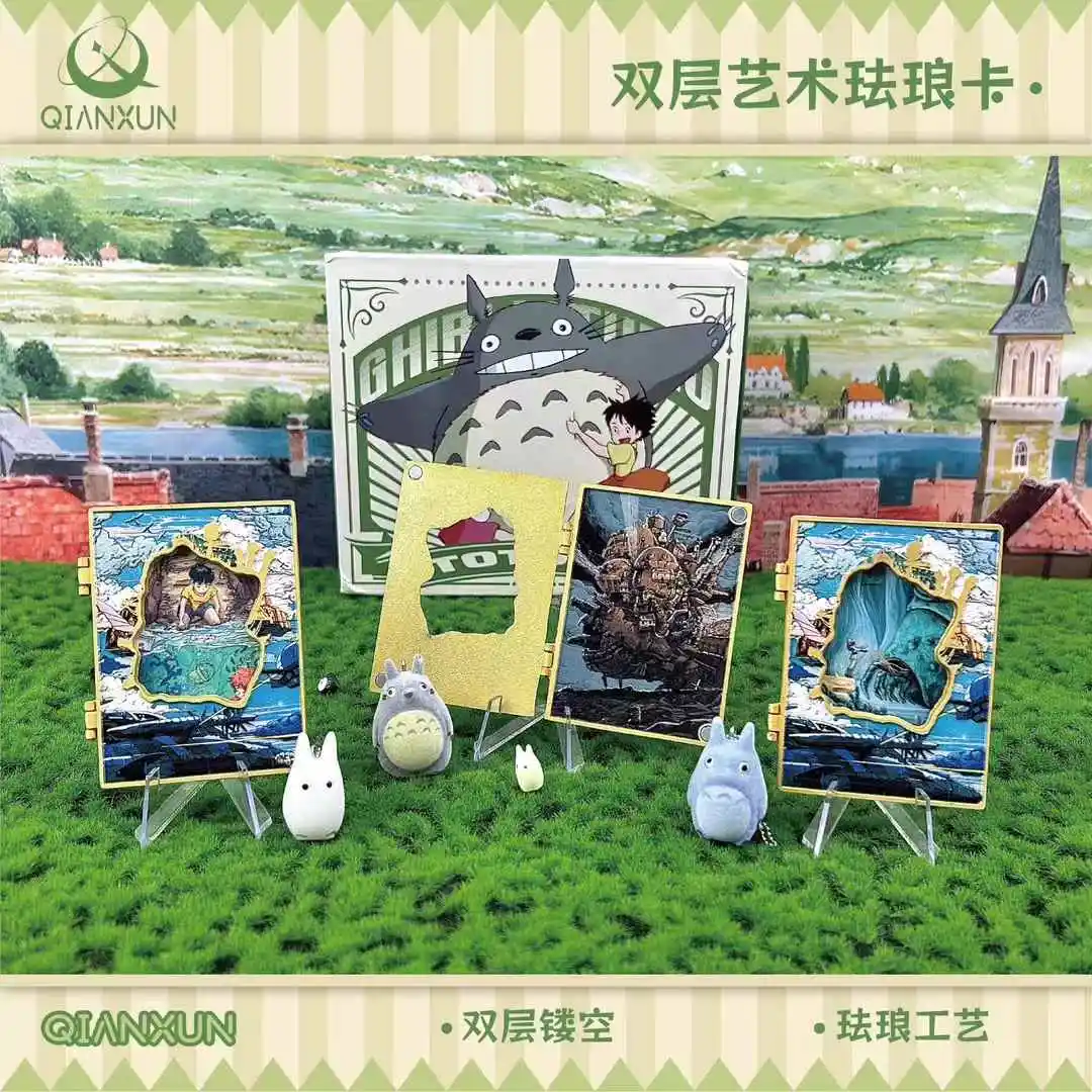 Japan Anime Miyazaki Hayao Collection Cards Ghibli Anime Series Fairy Tale Totoro Game Playing Card Kids Collectible Gifts