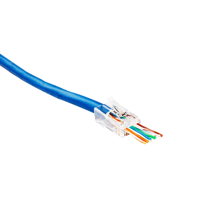 Ethernet Conector RJ45 Plug CAT5 CAT6 UTP RJ45 Pass through Male Connector