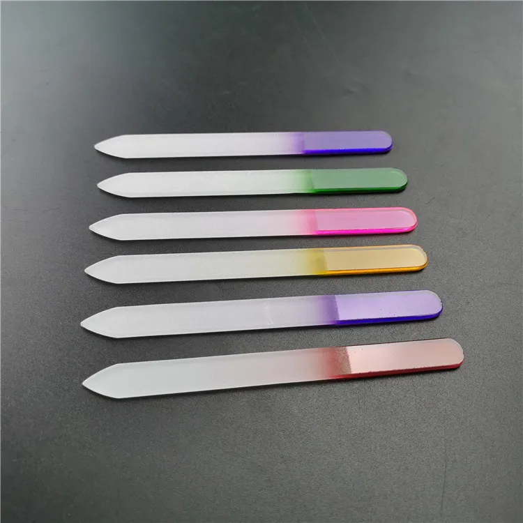 Wholesale file nail glass with case small nano shiner glass nail file Personalized Glass Crystal Nail File